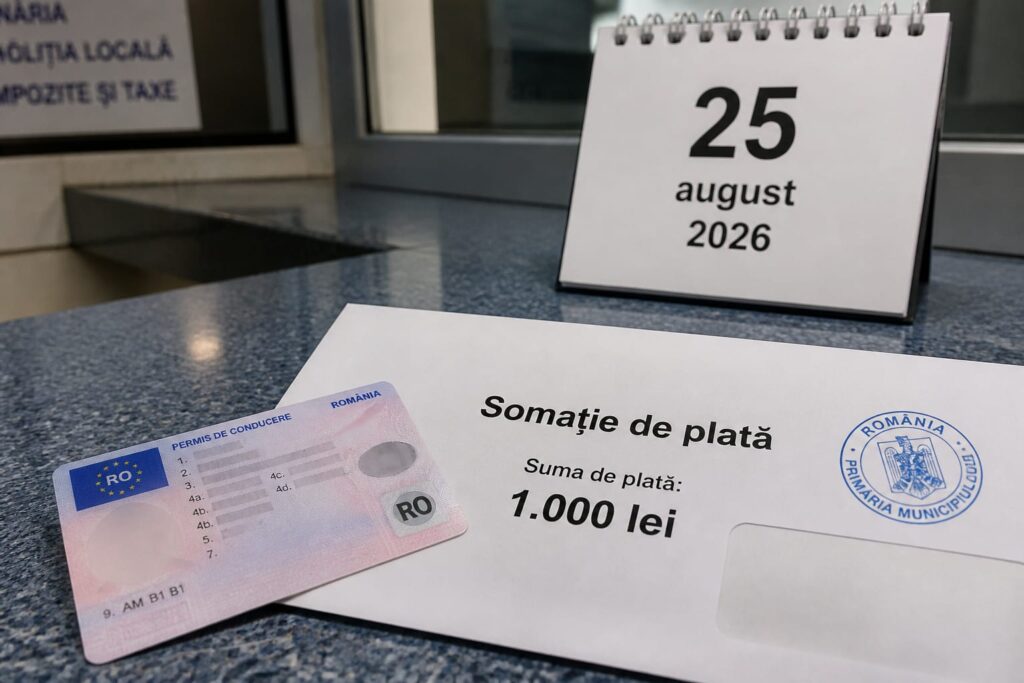 Amenzile neplătite vor duce la suspendarea permisului de conducere din august 2026