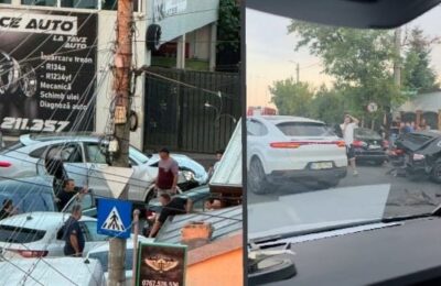 Patru persoane au fost rănite într-un accident provocat de un adolescent de 17 ani în București