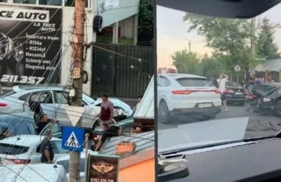 Patru persoane au fost rănite într-un accident provocat de un adolescent de 17 ani în București