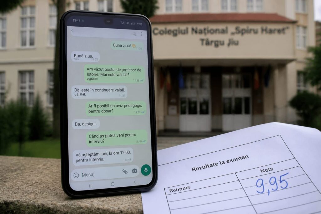 Profesoară cu 9,95 la Titularizare, respinsă la interviul pentru un post de învățător în Târgu Jiu