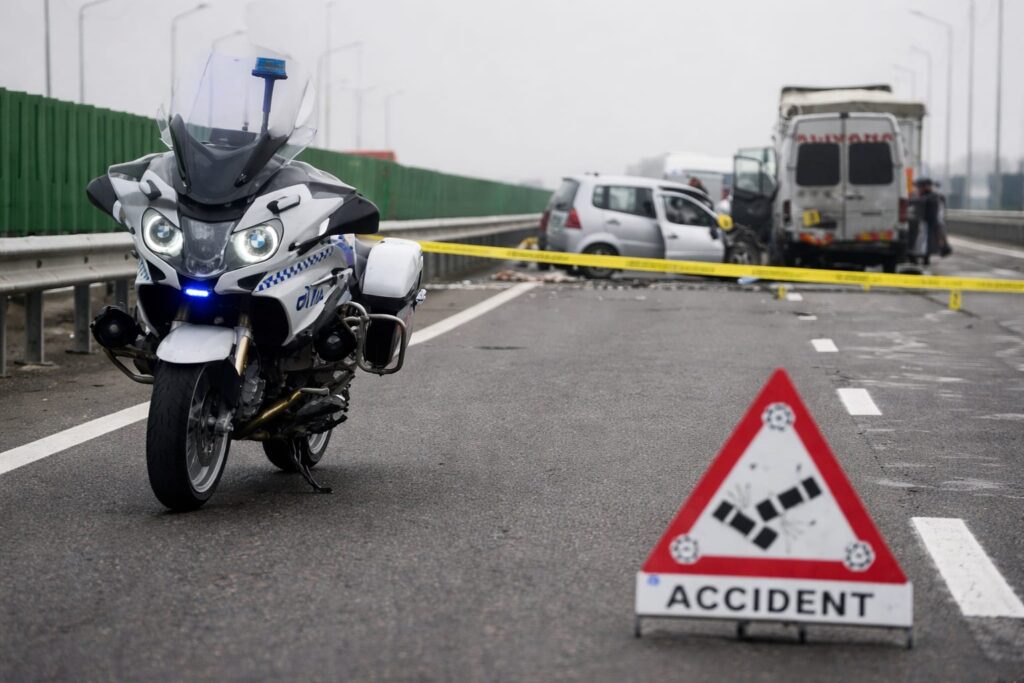 Trafic îngreunat pe Autostrada Soarelui din cauza unui accident și a unor lucrări rutiere