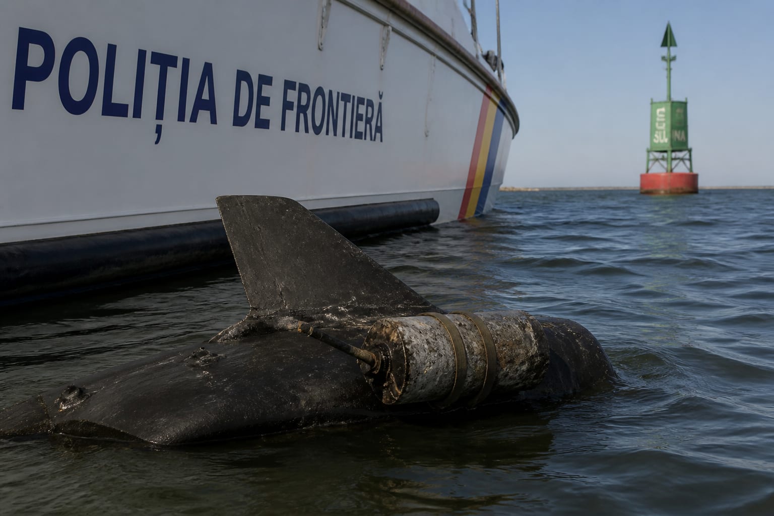 Un fragment de dronă cu încărcătură explozivă a fost neutralizat lângă Sulina