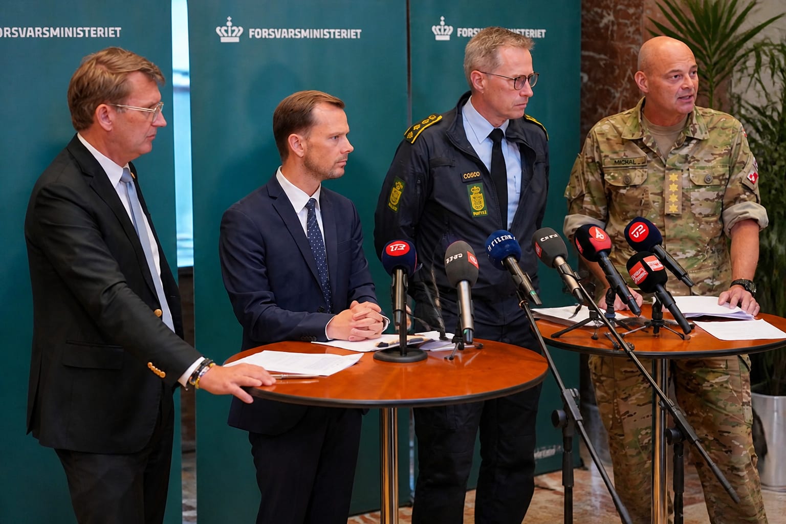 Conferinta de presa la Forsvarsministeriet